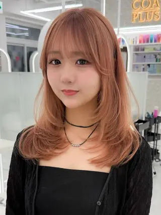 セミロング カラー COAPLUS立川所属・前髪/顔周り 透明感カラーとどさんのヘアスタイル
