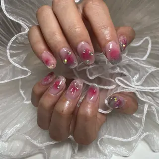 ネイル るか/透明感 カラー/アレンジのヘアスタイル