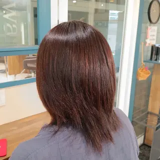 ミディアム 暖色カラー🔥 きっかのヘアスタイル