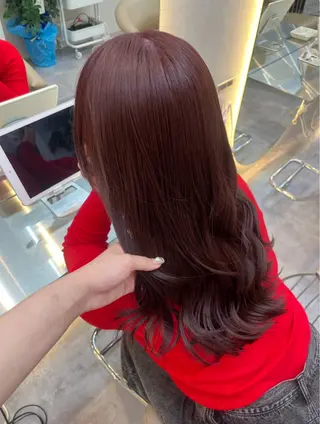 ミディアム カラー ヘアアレンジ ひより🩷韓国ヘアー _髪質改善カラーのヘアスタイル
