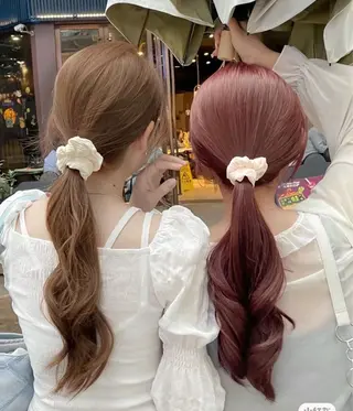 カラー beige🤎ダブル カラー/レイヤー🧸のヘアスタイル
