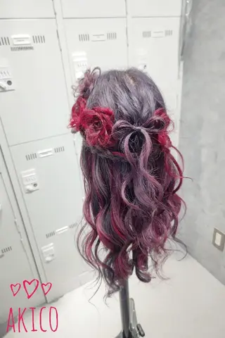 セミロング LUXBE GALLERY なんば駅前店所属・ラックスビーギャラリ ー AKICOのヘアスタイル