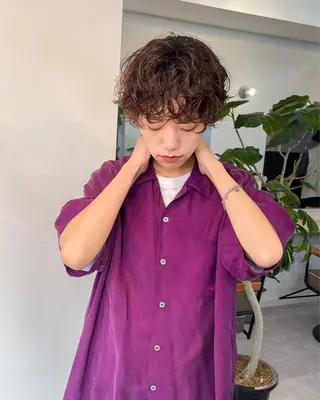 ショート カラー パーマ パーマ* 顔まわり似合わせのヘアスタイル