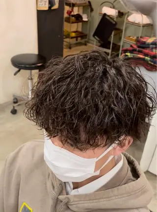 ショート パーマ メンズ Utata literie所属・嵯峨 大地/パーマ/ ハード系/特殊系のヘアスタイル