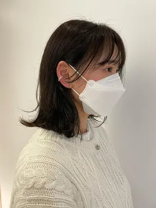 ミディアム カラー 斉藤 瑞恵のヘアスタイル