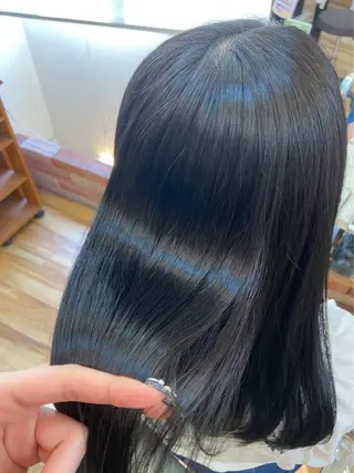 ロング 韓国風✨髪質改善✨ 縮毛矯正✨松浦知奈美のヘアスタイル