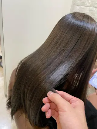 セミロング カラー 佐々木 達也のヘアスタイル