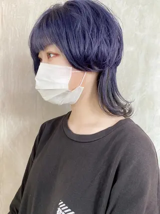 ショート カラー ヘアアレンジ 切りっぱなしボブ/ デザインカラー店長のヘアスタイル