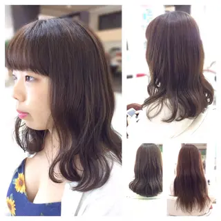 セミロング いけだ ゆうのヘアスタイル