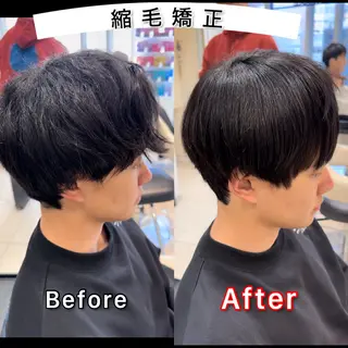 パーマ メンズ メンズ縮毛矯正 ♠️店長下平隼人のヘアスタイル