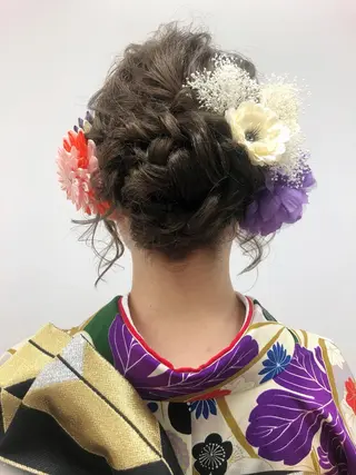 ヘアアレンジ 内田温子大人女性 ハイライト、ボブのヘアスタイル