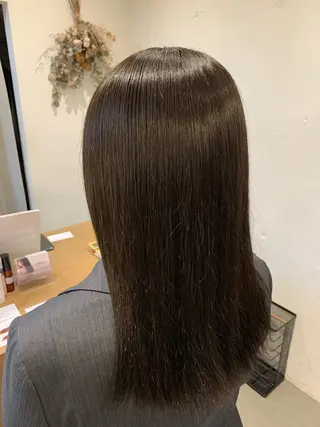 ロング パーマ 髪質改善/艶髪カラー 関野文也のヘアスタイル