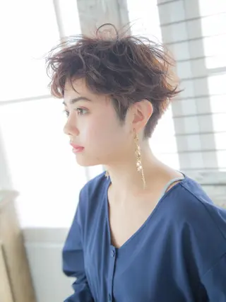 ショート カラー 池袋センターパート No.1 裕大のヘアスタイル