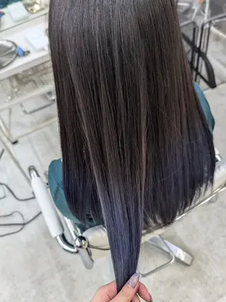 ロング カラー 推しカラー🦉にじさ んじカラー🌈🕒✨のヘアスタイル