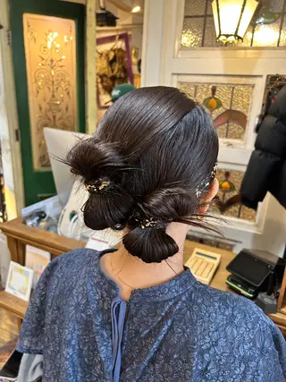 ヘアアレンジ 清水千優/パーマ/透 明感カラー/メンズのヘアスタイル