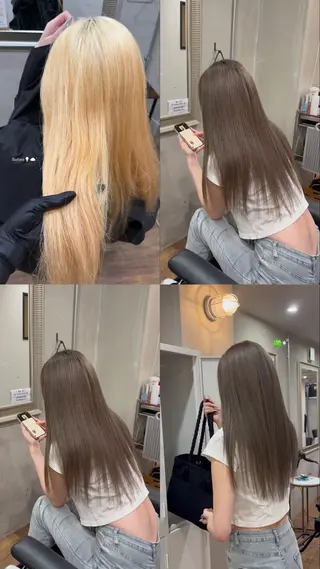 ロング カラー 竹原 沙希のヘアスタイル