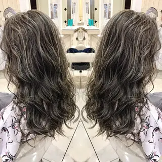 セミロング カラー Ash川越店／ 松本　亮二のヘアスタイル