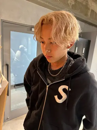 ミディアム カラー パーマ ヘアアレンジ メンズ メンズ特化 しゅうへいのヘアスタイル