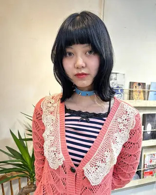 ミディアム MINX青山店所属・結莉/ボブ/ 縮毛矯正のヘアスタイル