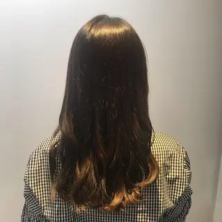 ロング カラー ボブ/透明感カラー 岸本涼奈のヘアスタイル