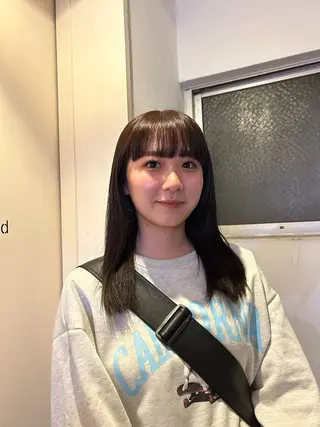 セミロング カラー 愛結 暖色カラー🎀🩰のヘアスタイル