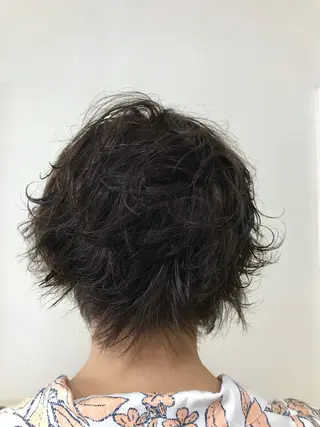ショート カラー パーマ 横田  尚登のヘアスタイル