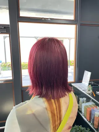 セミロング カラー ボブ/透明感カラー EMIRIのヘアスタイル