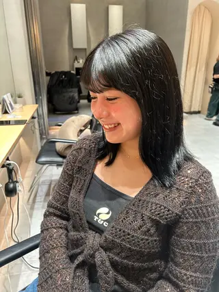 ミディアム カラー 風香🪼レイヤー /透明感カラーのヘアスタイル