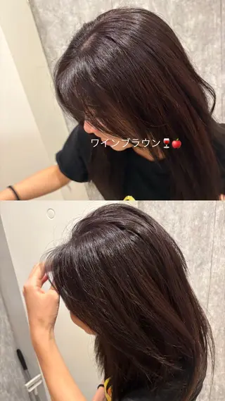 カラー イワサキ ミユのヘアスタイル