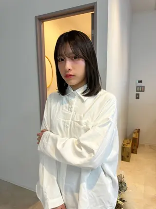 ミディアム laff 新宿所属・ボブ/ケアパーマ/ レイヤー/縮毛矯正のヘアスタイル