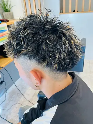 パーマ メンズ メンズ特化/パーマ/ フェードWATARUのヘアスタイル