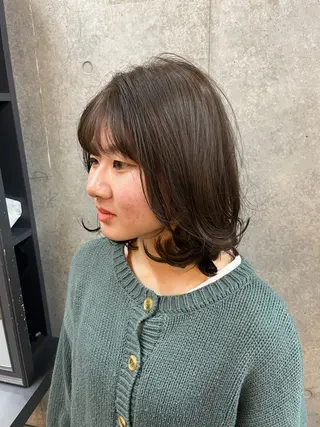 ミディアム SHOTA ハイライト/パーマのヘアスタイル