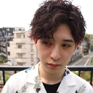 ショート パーマ メンズ メンズパーマ/ メッシュ😎タクミのヘアスタイル