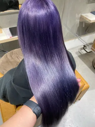 ロング カラー 艶髪ブリーチ/レイヤ ー/竹本幸希のヘアスタイル