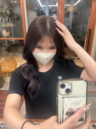 ロング カラー カット・ブリーチ/ ふわあいりのヘアスタイル