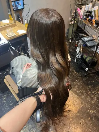 ロング カラー 透明感カラー/パーマ 🌀アオノのヘアスタイル