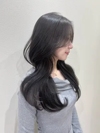 ロング カラー ヘアアレンジ 🤍韓国ヘア🤍 ヨシダリナのヘアスタイル