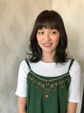 ミディアム カラー HairWork's FLO-WER所属・五十嵐 聡のヘアスタイル