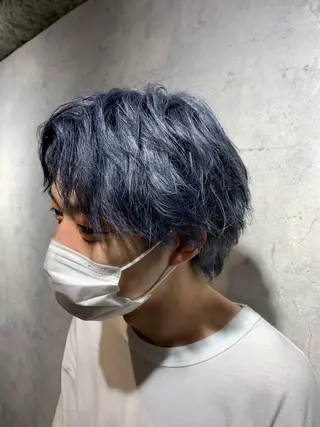 ミディアム カラー パーマ ヘアアレンジ メンズ Sia中野新橋 『JUNYA』のヘアスタイル