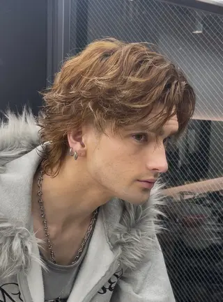 ショート カラー パーマ メンズ キッズ 栄💗メンズパーマ| ハイトーン|haruのヘアスタイル