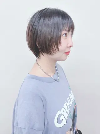 ショート 小顔ボブ/お悩み解決 /ボブパーマ/とういのヘアスタイル