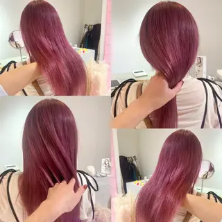 ロング カラー 🎀ダブルカラー/ ピンク×ガーリー🎀のヘアスタイル