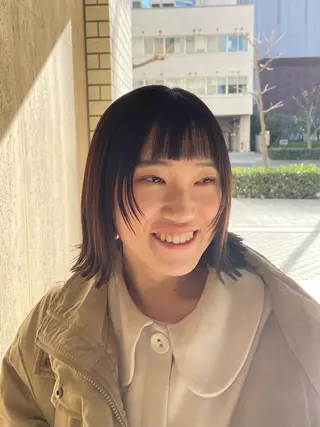 ショート カラー パーマ ヘアアレンジ ERINA/レイヤー /梅田のヘアスタイル