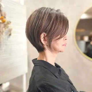 ショート カラー 瀧 元気/ショート/ 白髪ぼかし/髪質改善のヘアスタイル
