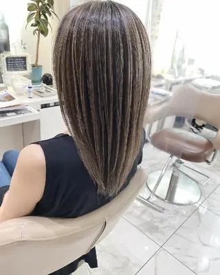 セミロング カラー ＡＳＨ 大宮のヘアスタイル