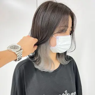 ミディアム 大人ボブ/透明感 カラー/松原和志のヘアスタイル