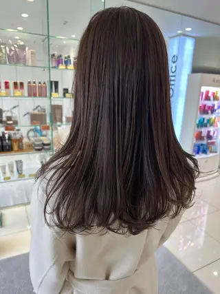 セミロング カラー 田中 あかねのヘアスタイル