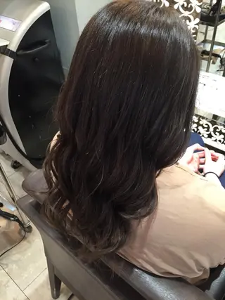 セミロング カラー 髪質改善/痛ませ ないカラー/西村航大のヘアスタイル