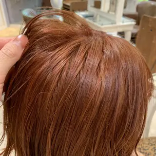 ショート カラー ボブ🍊暖色カラー 浅草【Bob美容師】のヘアスタイル