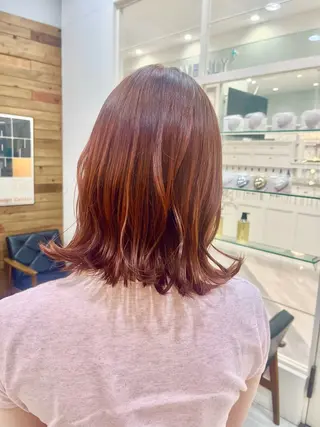 ミディアム カラー ヘアアレンジ 裾カラー/Aya🥀のヘアスタイル